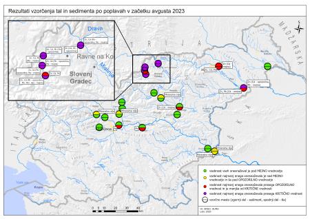 REZULTATI VZORČENJA SEDIMENTA IN PRVOTNIH TAL NA POPLAVLJENIH PODROČJIH